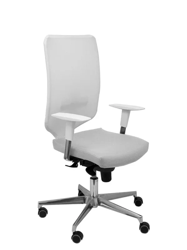 Piqueras y crespo silla ossa blanca similpiel gris