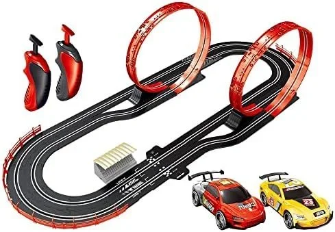 Pista magnética 2 loopings + 2 coches caja 67x38x7 cm