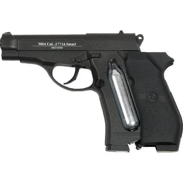 Pistola Airsoft de Co2 con maletín Munición Bolas De Metal Calibre 4.5, energía 3,49 Julios, MA-35041. No incluye bombona de gas.