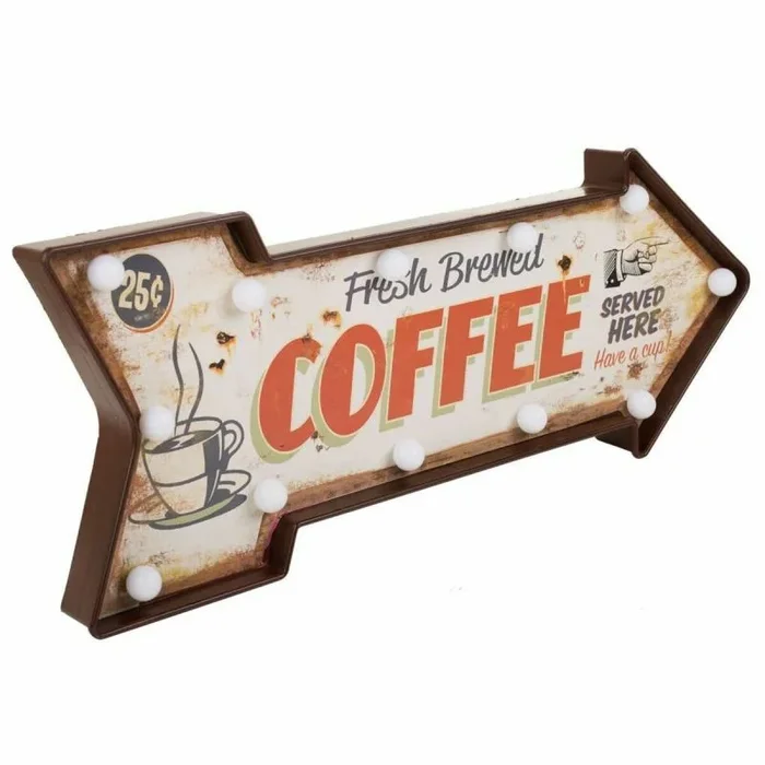 Placa de pared alexandra house living coffee blanco hierro 27 x 5 x 65 cm iluminación