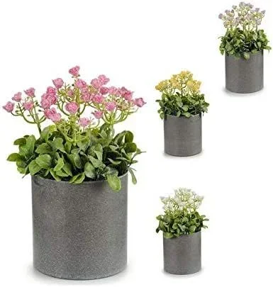 Planta artificial flor maceta 30cm-4mod