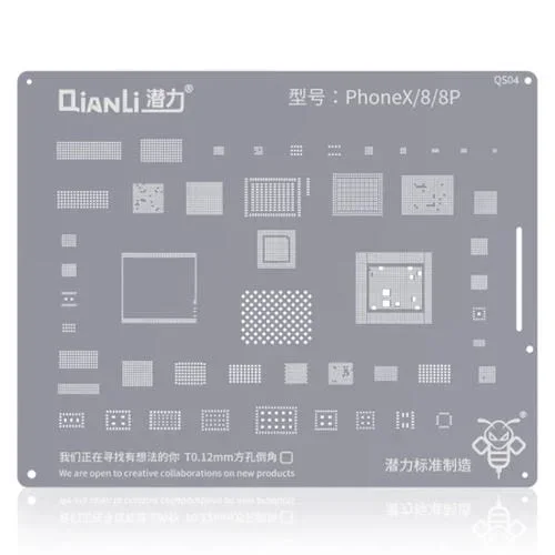 Plantilla Qianli QS04 Bumblebee BGA Reballing Tin Plate Apple iPhone X / 8 / 8 Plus