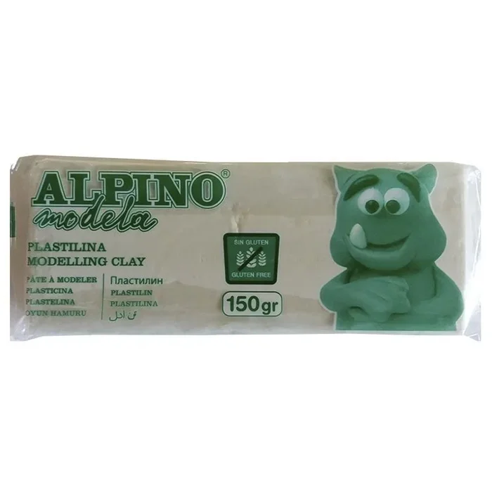 Plastilina alpino modela/ 150g/ blanca