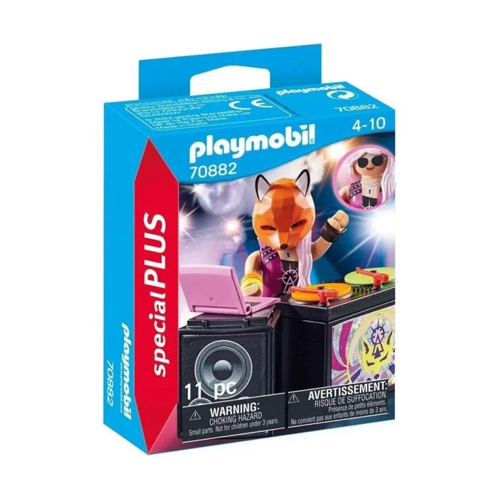 Playmobil dj con mesa de mezclas