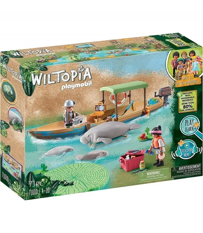 Playmobil wiltopia viaje en barco a los manaties