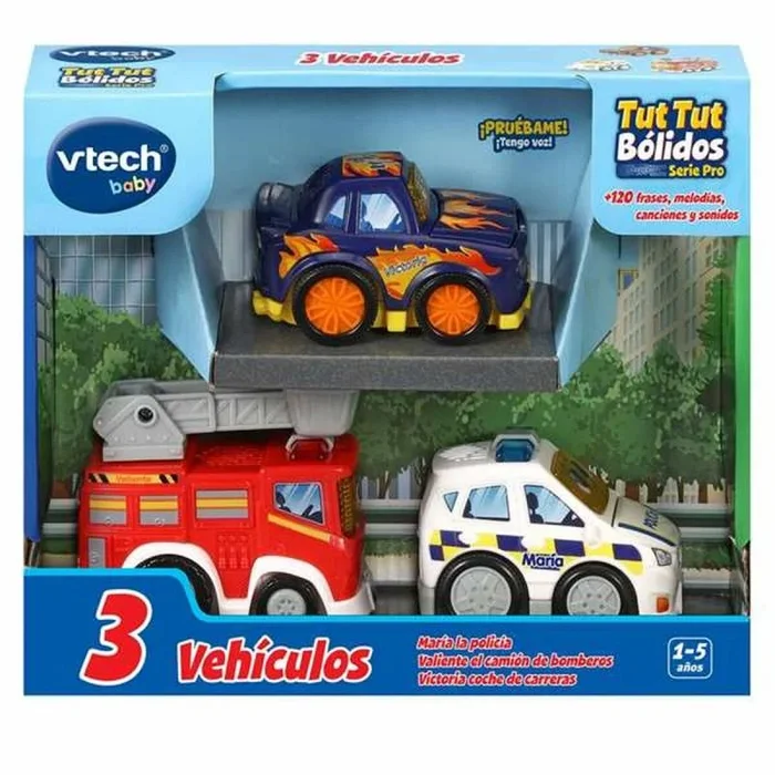 Playset de vehículos vtech 8 x 9 x 5,5 cm 3 piezas