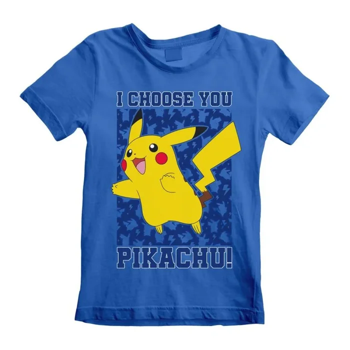 Pokemon – i choose you (unisex blue t-shirt) 7-8 years