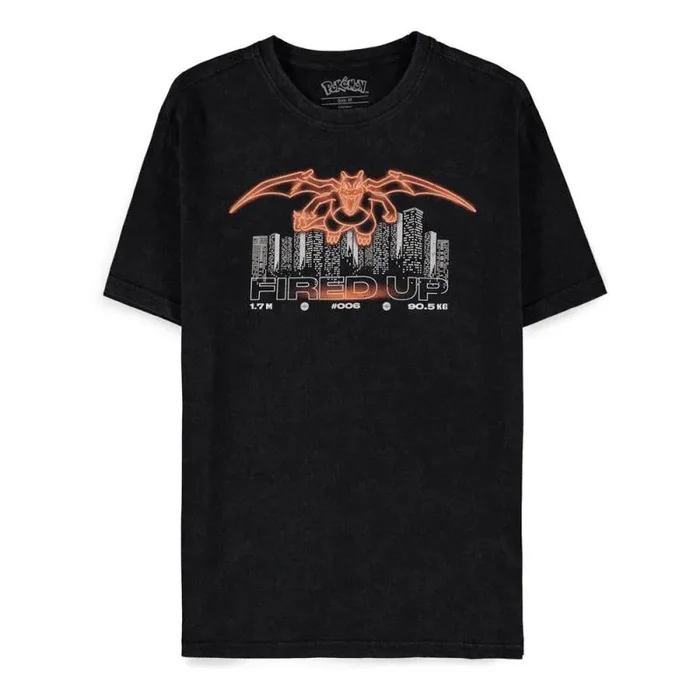 Pokémon camiseta charizard acid wash talla l
