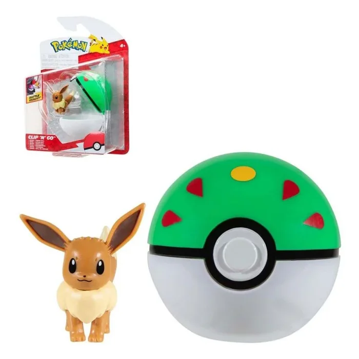 Pokémon clip’n’go poké balls eevee #4 & friend ball