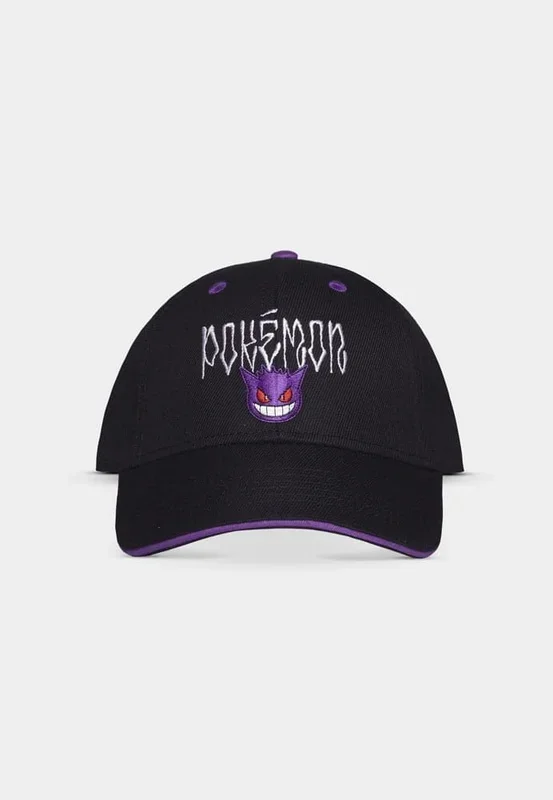 Pokemon Gengar Unisex Gorra Negro 85% polyAcrilicos, 15% algodón