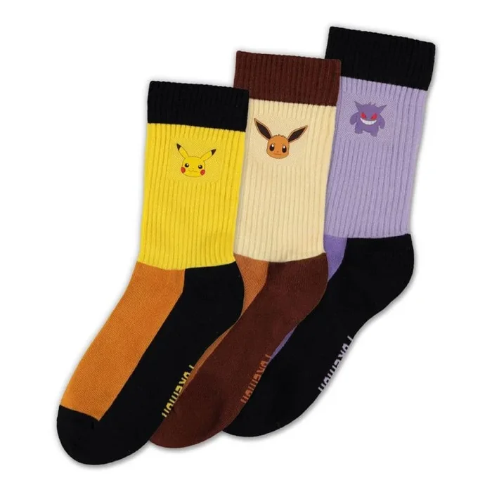 Pokémon Hombre Calcetines multicolor EU 43-46 74% algodón, 23% poliéster, 3% elastano