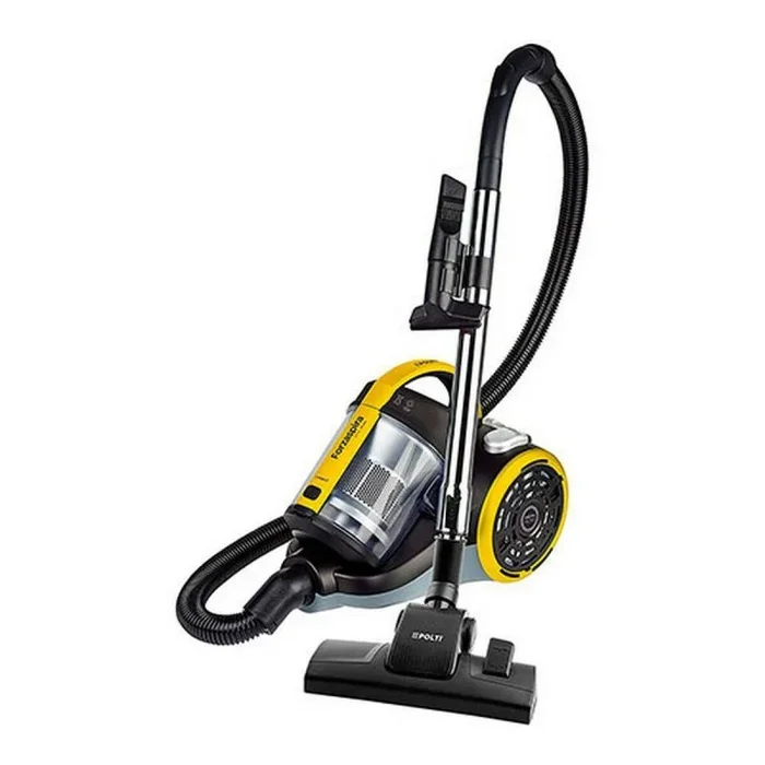 Polti Forzaspira C115_Plus Aspirador ciclónico sin bolsa, 2 litros capacidad depósito de recogida, bajo consumo, 80 Decibelios, amarillo/negro