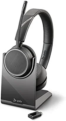 POLY Voyager 4220 UC Auriculares Inalámbrico y alámbrico Diadema Llamadas/Música USB Tipo C Bluetooth Base de carga Negro