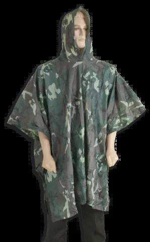 Poncho Impermeable Barbaric Color Camuflaje Verde Talla Única 30433