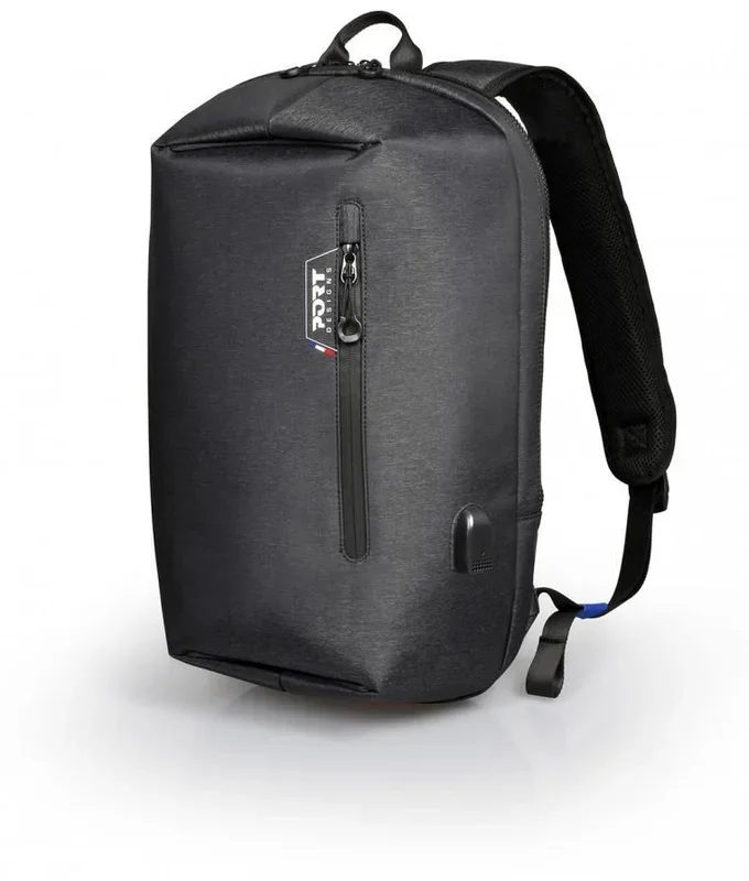 Port Designs – Mochila San Francisco de 39.6 cm, color gris. Incluye correa ajustable para el pecho, bolsillo para tablet de 10 pulgadas, bolsillo trasero secreto, correa para carrito y puerto de