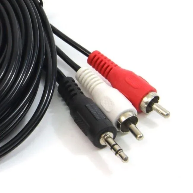 Powergreen CAB-80100-ST Cable Jack 3.5 Mm /M A 2 RCA /M 10 metros