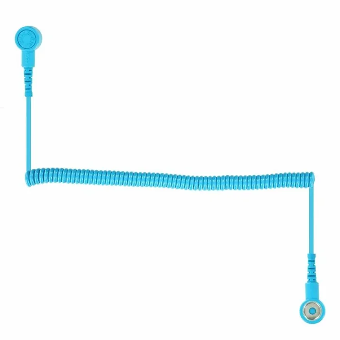 Premium coil cord blue with 10mm snap both ends. 1.8m long