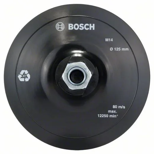 PRO Backing Pad, 125 mm, M14, con fijación de gancho y bucle