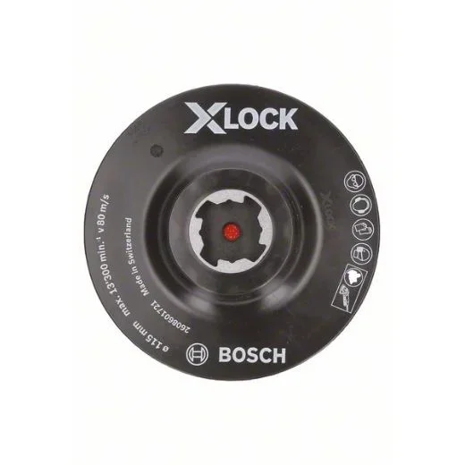 PRO Backing Pad X-Lock, 115 mm, con fijación de gancho y bucle