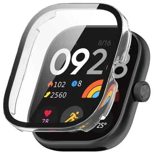Protector + Caja para Redmi Watch 4 con Película Templada Integrada (Transparente)