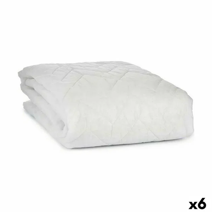 Protector de colchón blanco 135 x 190 cm (6 unidades)