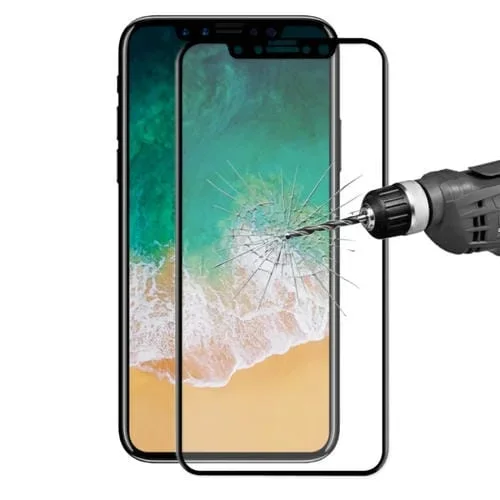Protector de Pantalla Enkay Hat-Prince para iPhone X 0.26mm 9H Dureza 3D Completo Curvado (Negro)