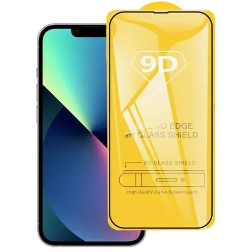 Protector de Pantalla iPhone 14 Plus 9D Vidrio Templado con Pegamento Completo