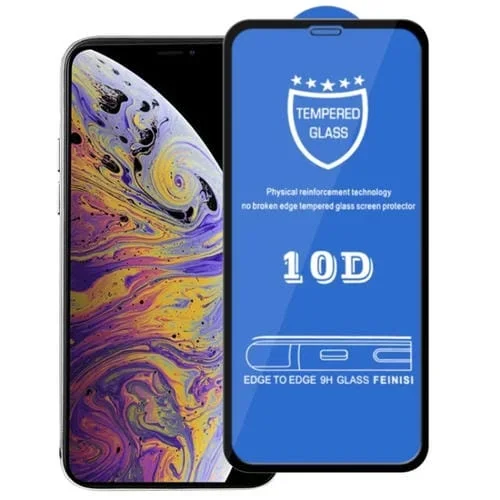 Protector de Pantalla Vidrio Templado iPhone Xs Max y 11 Pro Max 9H 10D