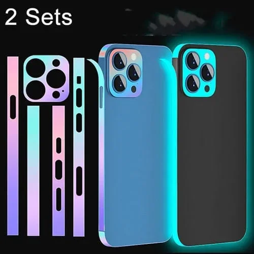 Protector lateral para iPhone 13 Pro Dazzle Color Película luminosa 2 juegos