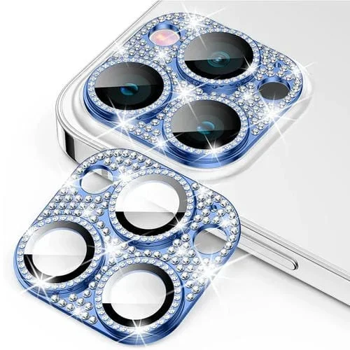 Protector Lente de Cámara + Vidrio Templado Enkay Hat-Prince para iPhone 15 Pro y 15 Pro Max (Azul Oscuro)