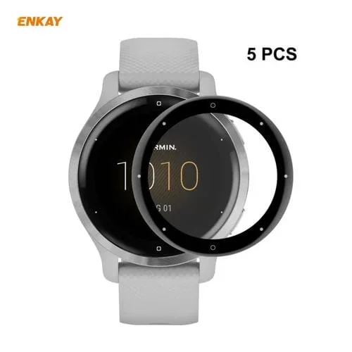 Protector Pantalla Garmin Venu 2S Vivoactivo 4S 40mm 5 PCs Enkay Hat-Prince 3D Soft PC + PMMA (Transparente)