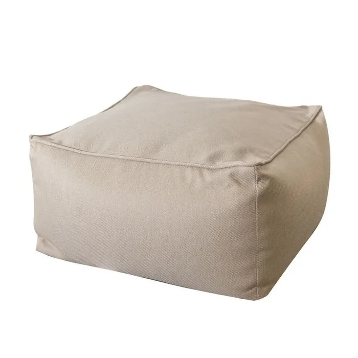 Puff gissele marrón claro 70 x 70 x 36 cm