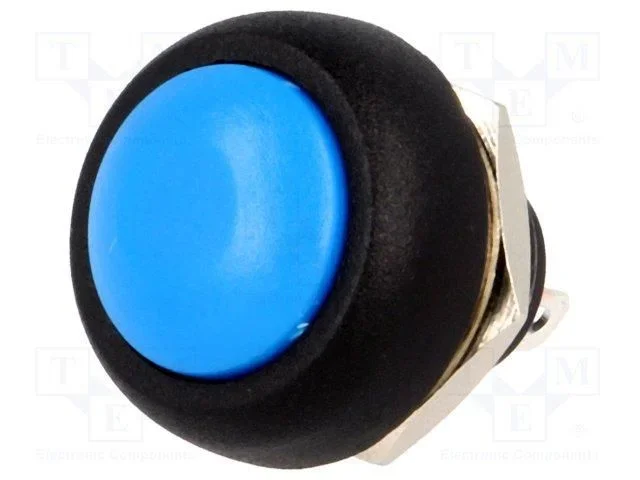 Pulsador OFF-(ON) NA 1A/250V M12 AZUL