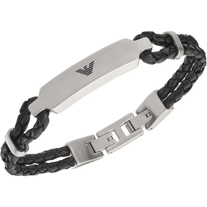 Pulsera hombre emporio armani essential acero inoxidable negro