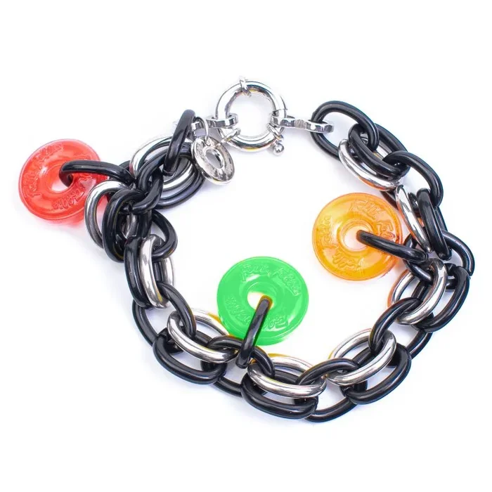 Pulsera Mujer Folli Follie Ba1B003Sk-Nrv Negro Acero Inoxidable (23 Cm)