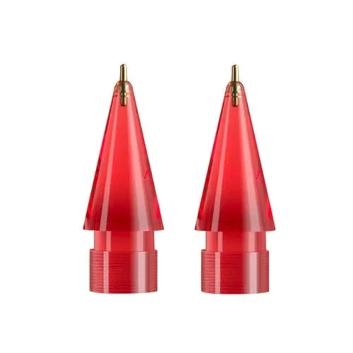 Punta de Aguja de Repuesto para Apple Pencil 1/2 Stylus Extendido (Rojo) 2Pcs