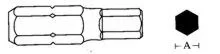 Punta Hexagonal IMBUS Jonnesway 10x30xH12, ideal para aplicaciones industriales, alta durabilidad, acero al cromo vanadio, espesor de 12 mm, longitud de 30 mm.
