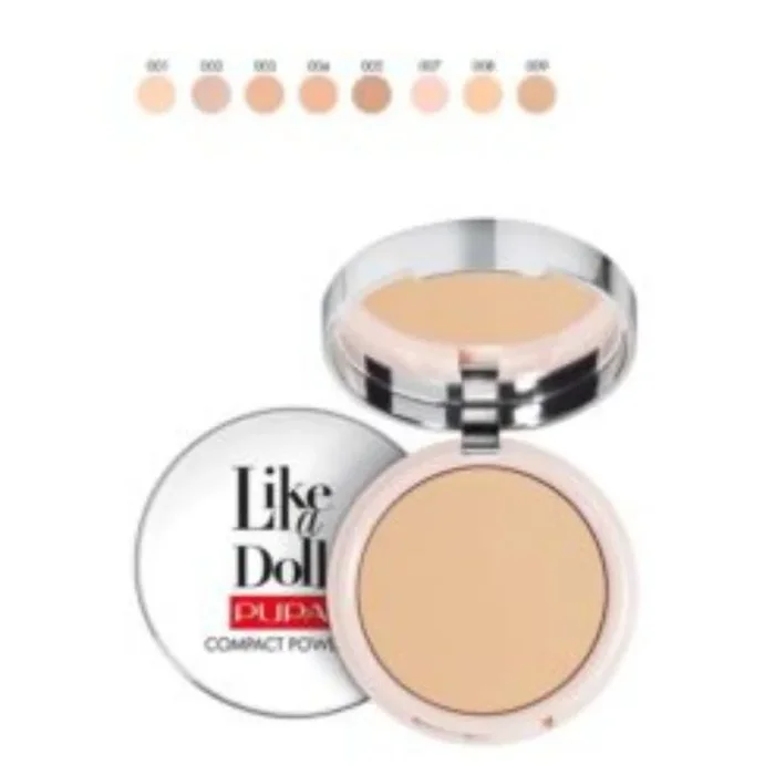Pupa, like a doll, paraben-free, transparent, compact powder, 009, 9 g