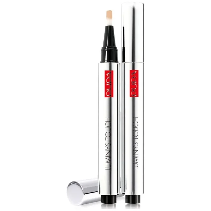 Pupa, luminys touch, light reflecting, highlighter & concealer stick 2-in-1, 01, luminous ivory, for eyes, 2.8 ml
