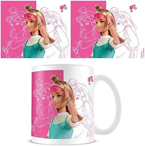 Pyramid International Taza Barbie (diseño Barbie Girl) 325 ml, taza de café de cerámica, tazas de café para mujeres y tazas para hombres, producto oficial, color blanco