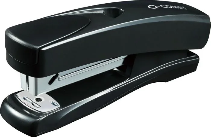 Q-Connect – Grapadora de metal, 20 hojas, color negro