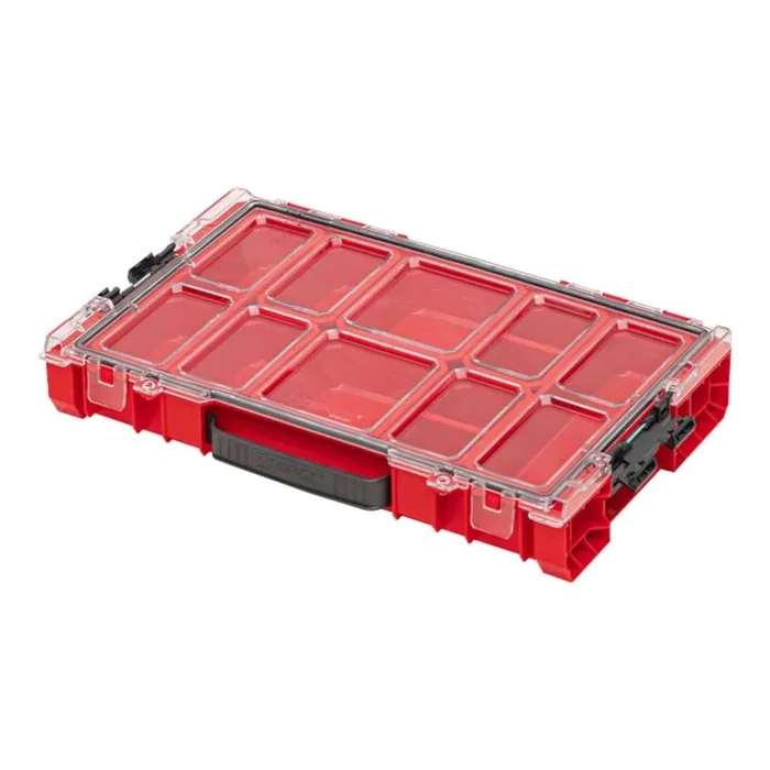 QBRICK SYSTEM Caja Herramientas Maletin Caixa De Ferramentas PRO Organizer 100 RED Ultra HD Caja De Surtido Tornillos Rojo 460 x 310 x 105 mm