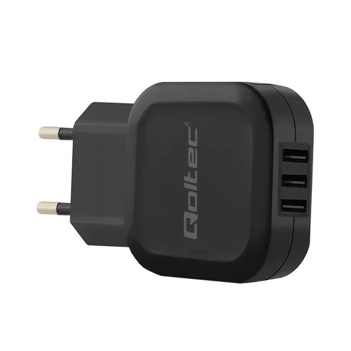 Qoltec 50191 cargador de dispositivo móvil Universal Negro Corriente alterna Interior