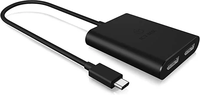 Raidsonic icy box ib-spl1027-c usb type-c to dual displayport