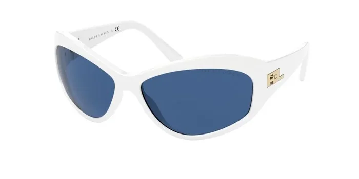 Ralph Lauren 0rl8179 Lentes Oscuros, Blanco Metálico/Azul, 62 para Mujer