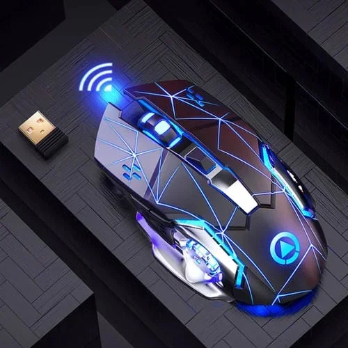 Ratón Gaming Wireless Yindiao A4 2.4Ghz 1600Dpi 3 Modos Ajustable Recargable (Star Negro)