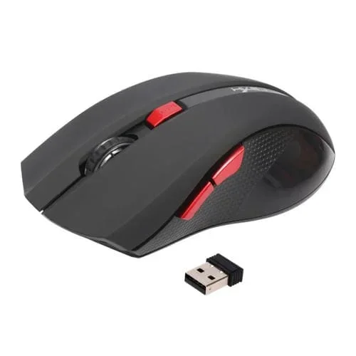 Ratón Inalámbrico Hxsj X50 2.4G 6 Teclas 1600Dpi Ajustable Tres Velocidades (Negro)