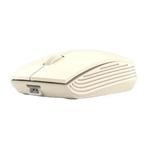 Ratón Inalámbrico Óptico Mini para Laptop Modelo Doble 811 3 Teclas (Beige)