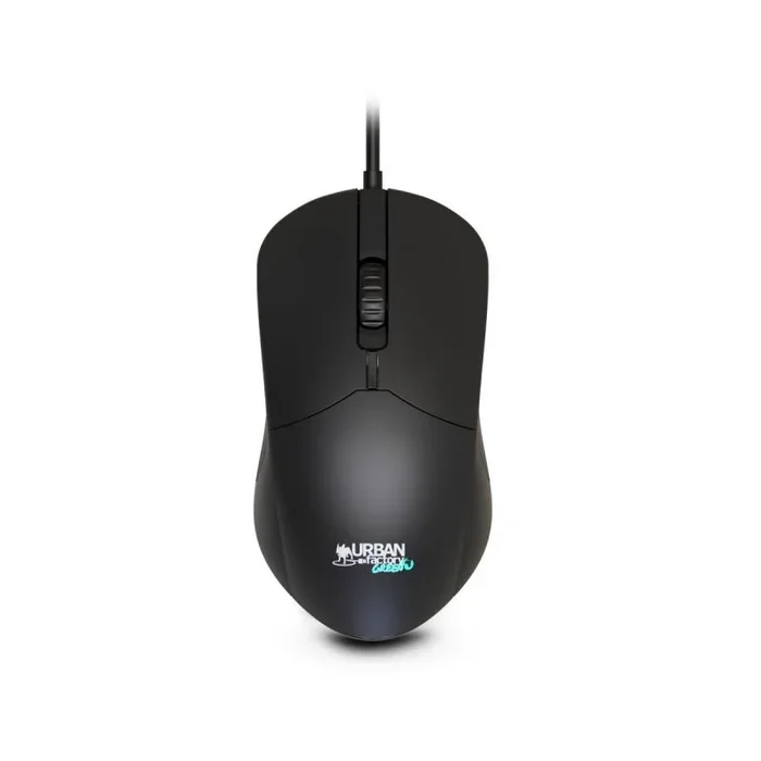 Ratón urban factory gwm01uf negro 1200 dpi