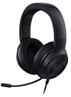 Razer Kraken – Auriculares Gaming con cable para juegos multiplataforma para PC, PS4, Xbox One & Switch, Diafragma 50 mm, Cable de 3.5mm con controles de línea -Mercury / Blanco